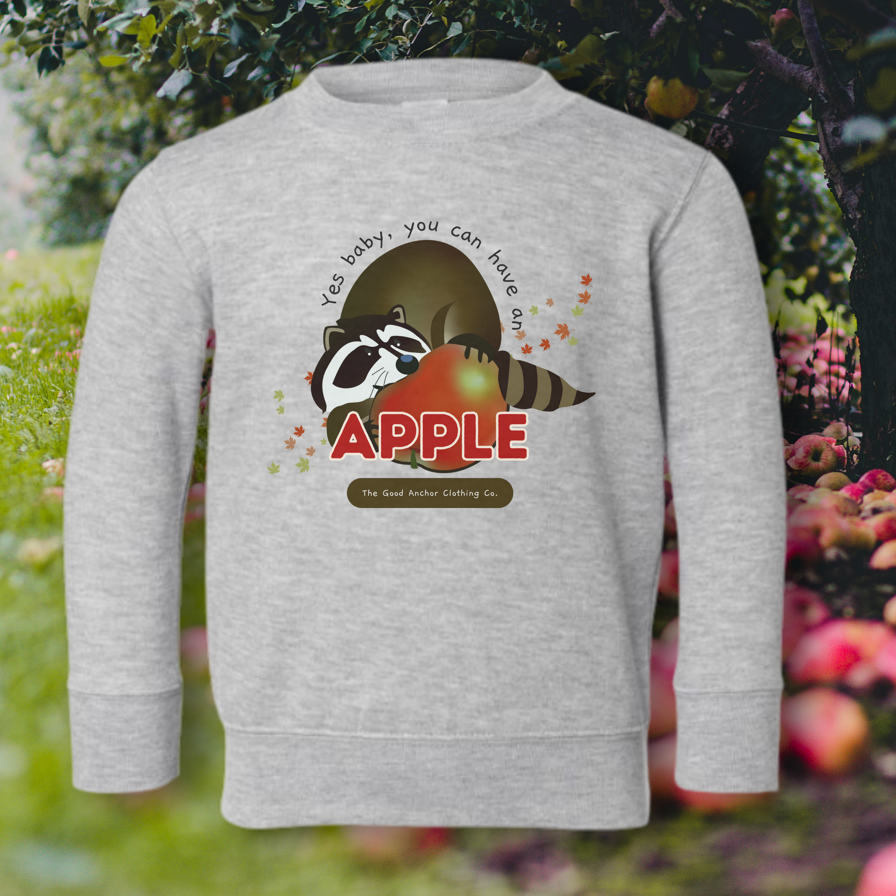 Yes Baby, You Can Have an Apple Fleece Crew (Toddler / Youth / Adult)
