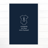 Congrats on your Mini Human Greeting Card