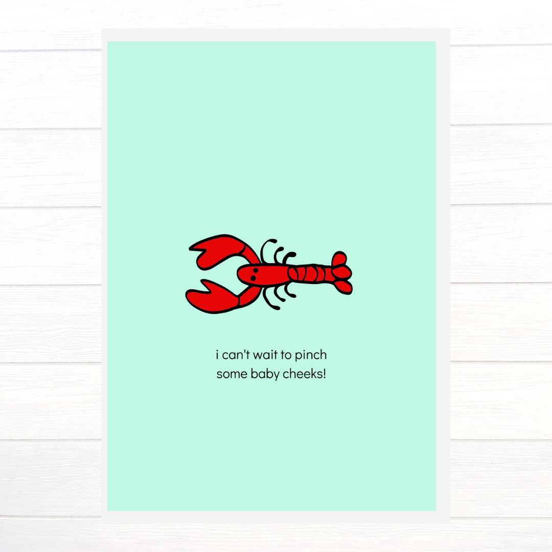Lobster Baby Shower Greeting Card