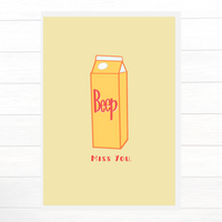 Miss You (Beep) Greeting Card