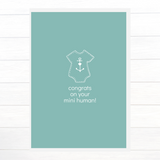Congrats on your Mini Human Greeting Card