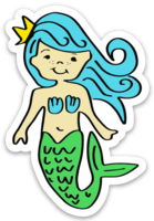 Mermaid "Peggy" Waterproof Vinyl Sticker