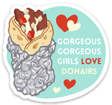 Gorgeous Girls LOVE Donair Waterproof Vinyl Sticker